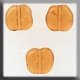 12253 Glass Treasures-Flat Baroque Bead 8mm Topaz (Qty. 3) MAIN
